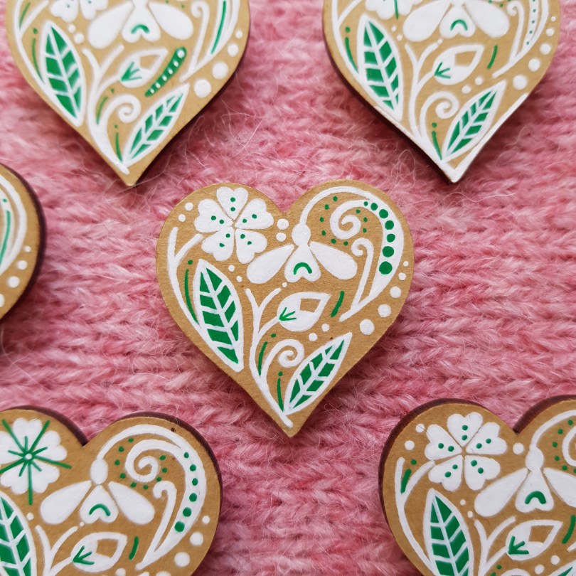 signs of spring brooch